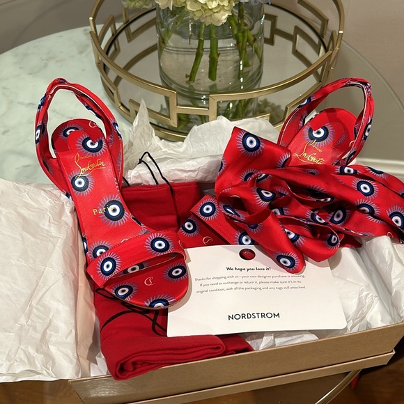 ❌SOLD❌ Christian Louboutin Greekaba du Desert Ankle Wrap Sandal - Picture 6 of 9